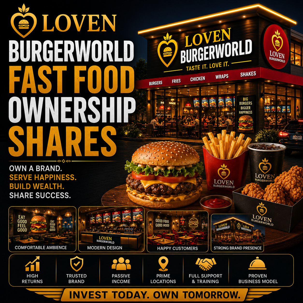 LOVEN BURGERWORLD FAST FOOD SHARES