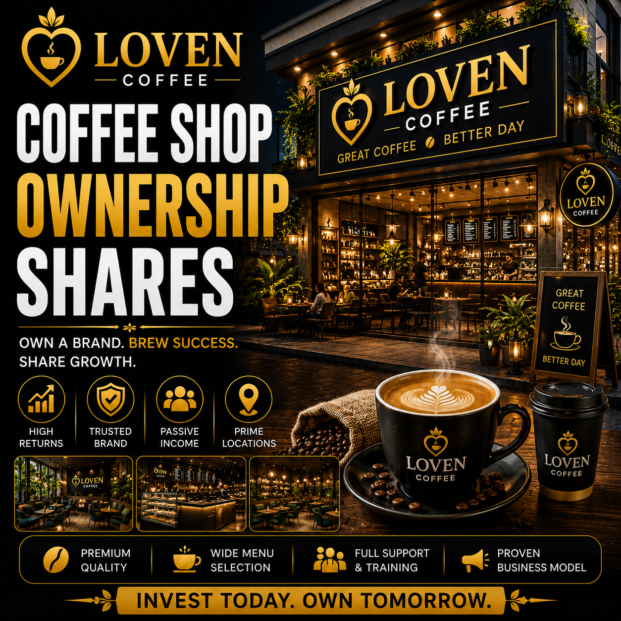 LOVEN COFFEE SHOP SHARES